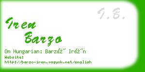 iren barzo business card